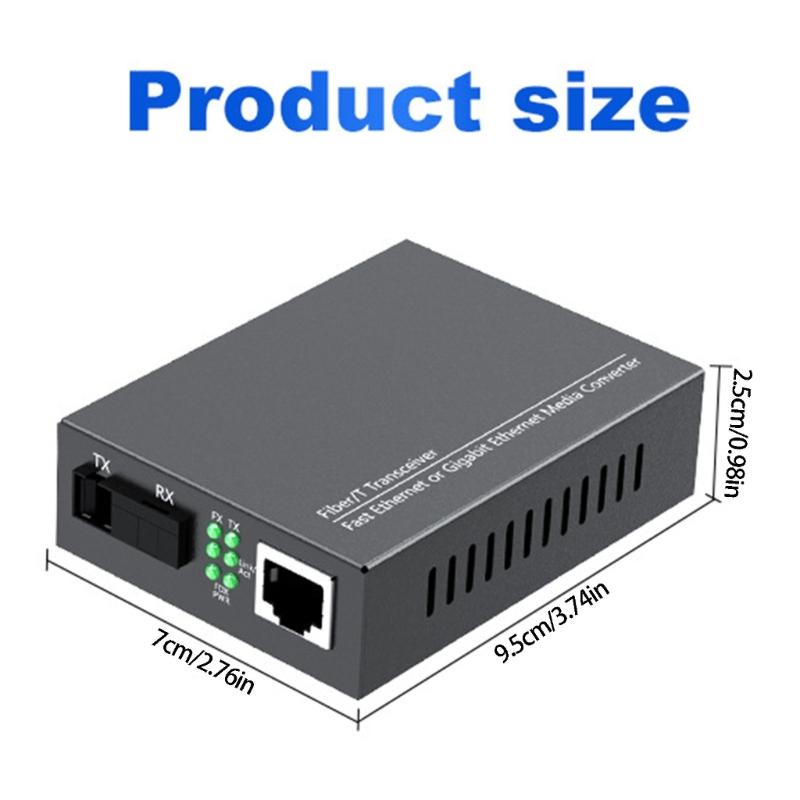 Metal Enclosure Single Mode Fiber Opticals Converters 1Gbps 1 Light 1 Electric 20Km Ranges SCs Interfaces