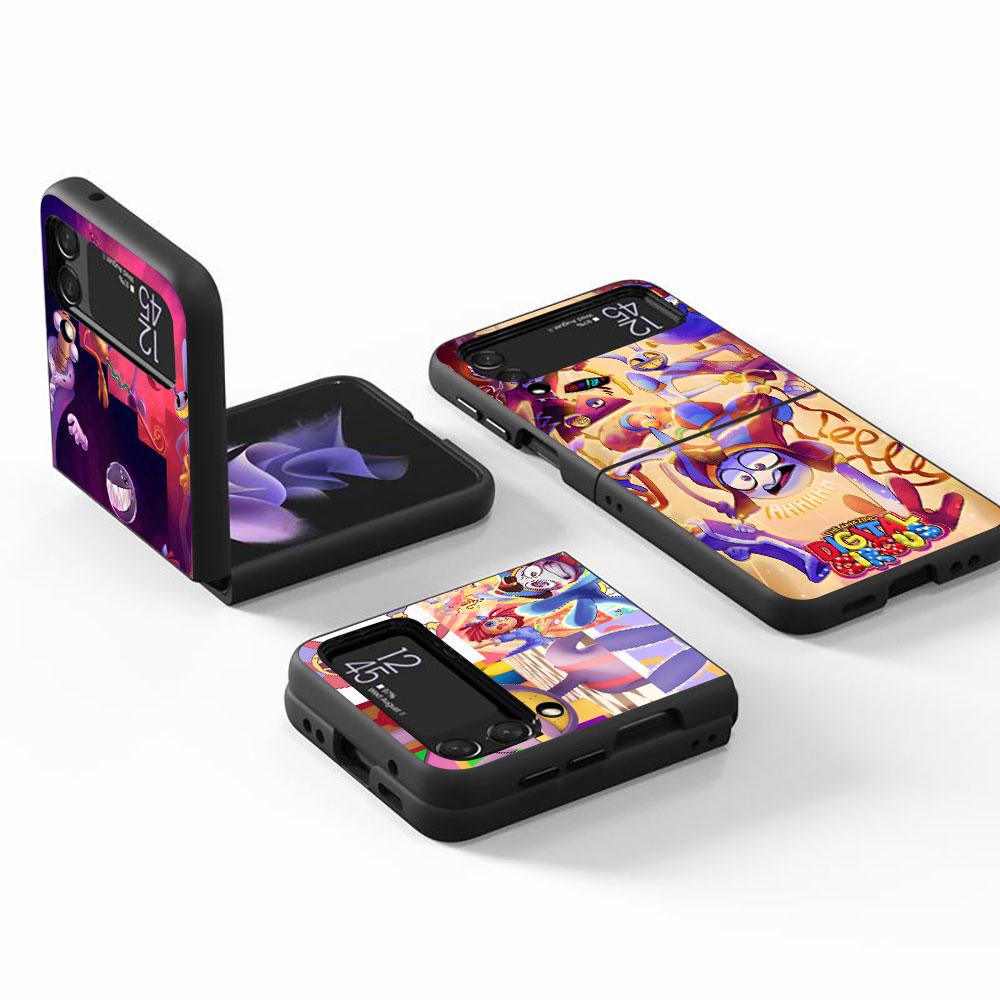 The Amazing Digital Circus Jax Case for Samsung Galaxy Z Flip4 Flip3 5G PC Hard Phone Shell Z Flip 4 3 Black Zflip4 Zflip3 Cover