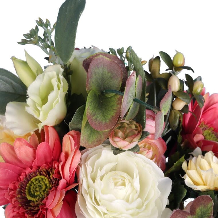Elegant Artificial Bouquet of Roses and Gerberas 30 cm