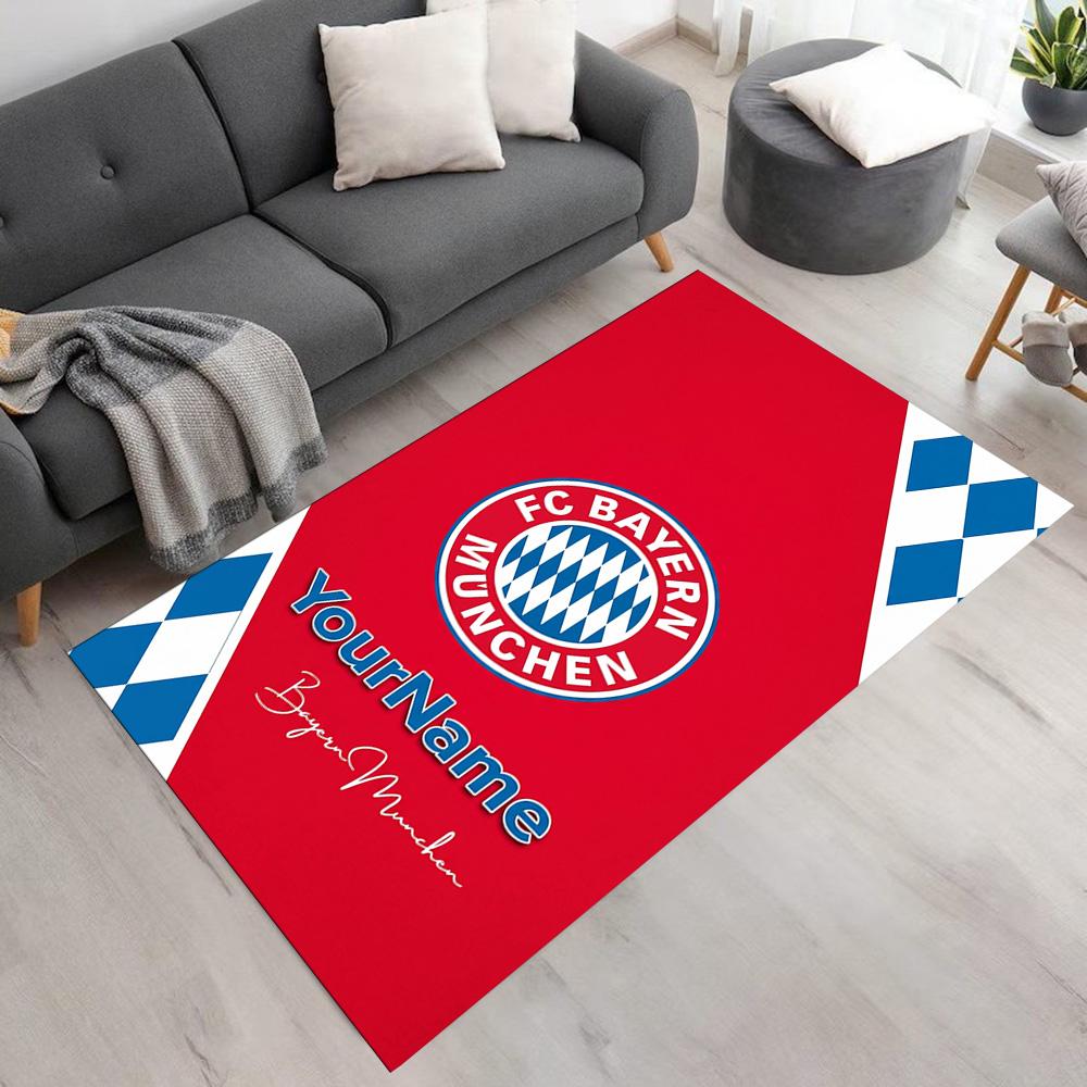 Bayern Munich Customized Name Area Rug Suitable for Decorate room Dining Room Living Rooms Entryway Antislip Carpet Anime Office Decor Spiritual Gift