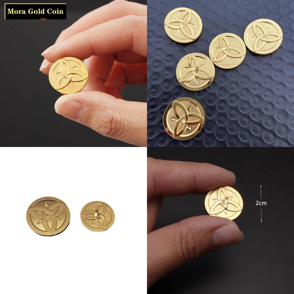 Genshin Impact Goldmünzen im Anime-Stil Perfekt für Tabletop-Spiele