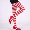 Christmas Stockings Striped High Elasticity Lady Vintage High Waist Pantyhose Cosplay Costume