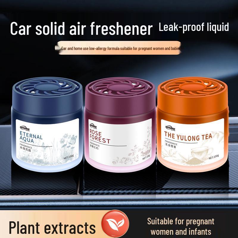 Premium Car Air Freshener Ornament: Solid Perfume Balm and Home Deodorizer with Elegant Glass Fragrance