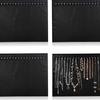 4 Pack Black Jewelry Stand Set 17 Hooks per Stand Polyester Fabric Portable Display Holder Suitable for Retail Home Use