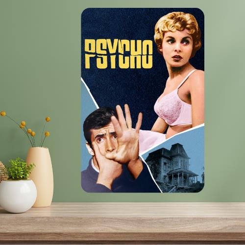 Psycho Metal Movie Poster Sign 20x30cm(7.8x11.8inch)