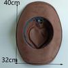 Heart Shaped Cowboy Hat Horse Head Leather Accessory Western Cowboy Hats Vintage Big-edge Gentleman Cowgirl Jazz Hat Holidays