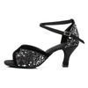 Latin Tango Salsa Dancing Shoes For Women 7CM Heeled Ballroom Dance Shoes