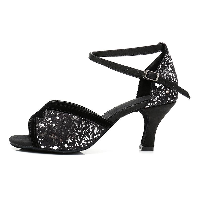 Latin Tango Salsa Dancing Shoes For Women 7CM Heeled Ballroom Dance Shoes