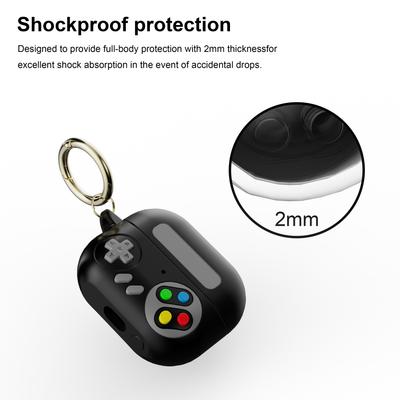 Für Samsung Galaxy Buds3 Pro Silikonhülle Retro-Spielkonsole Ohrhörer-Abdeckung mit Karabiner