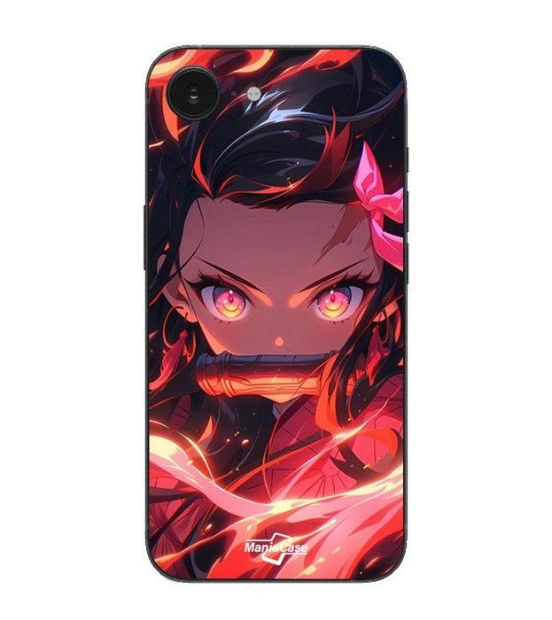 Maniacase Hülle Für Iphone 16E Demon Slayer Nezuko Kamado Manga Anime Kopie schwarz