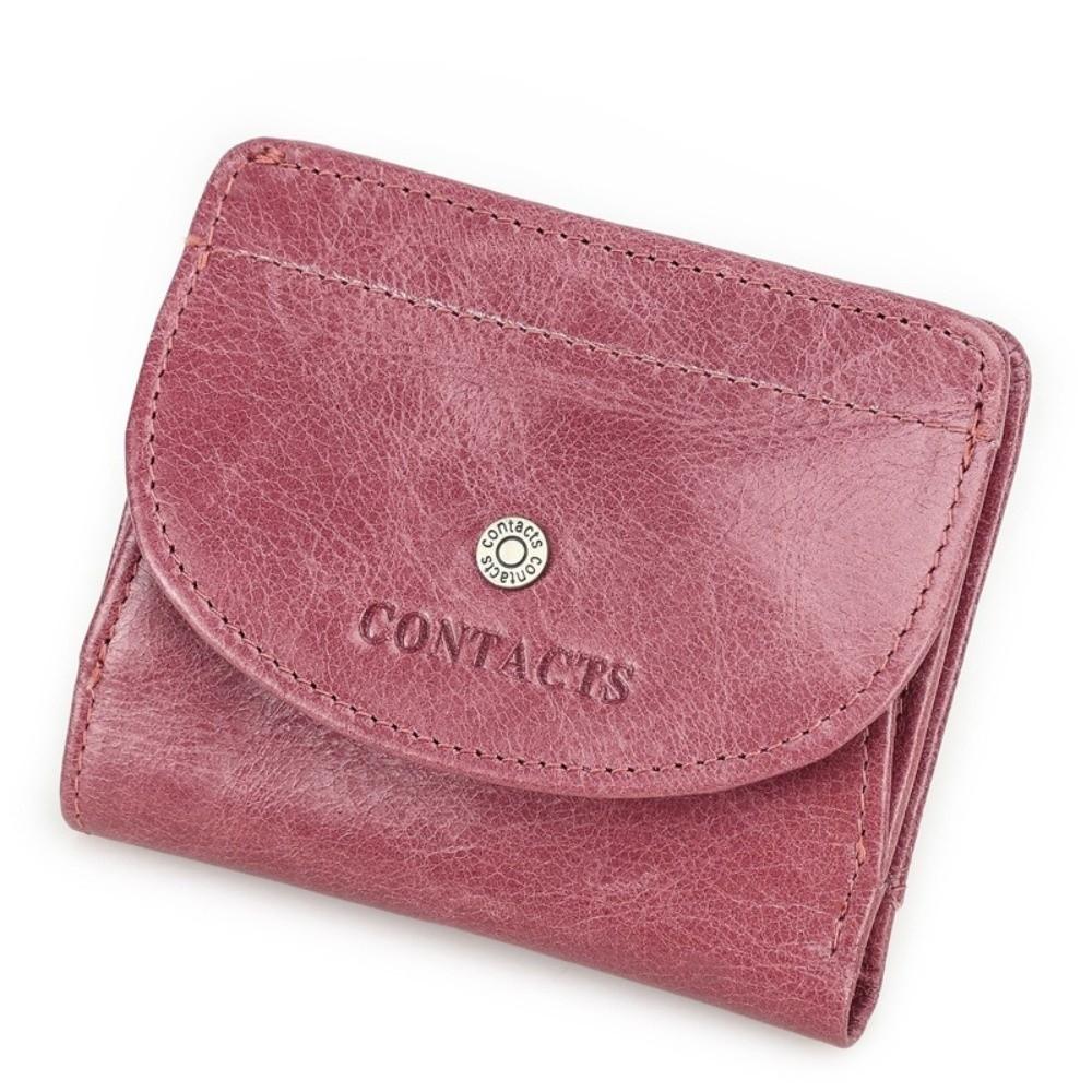 Portefeuille Rétro en Cuir Véritable Ultra Mince Pliant Porte-Cartes Bancaires Crédit RFID Pochette Portable Grande Capacité Portefeuille en Cuir de Vache Cadeau