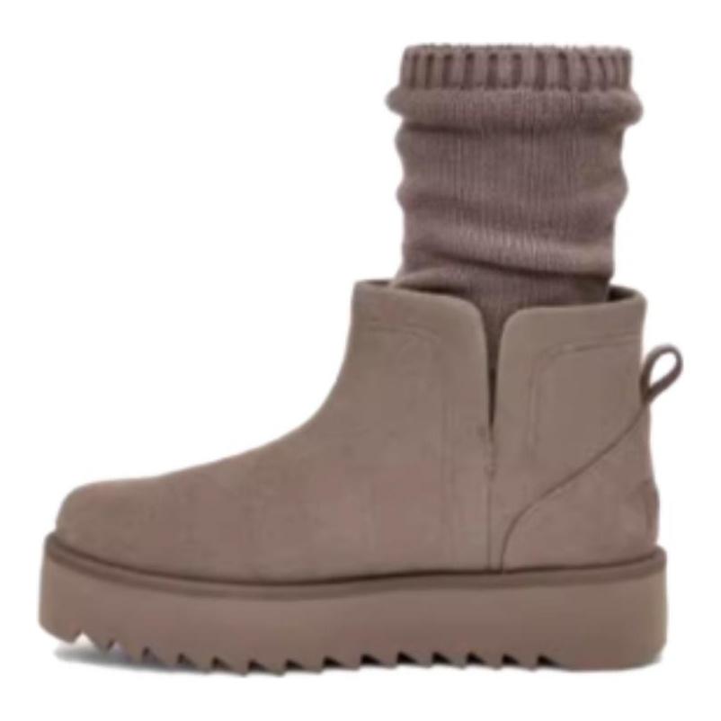 UGG Ultra Mini Sockd Platform Short Snow Boots Unisex Boots Gray 1170712-SKP