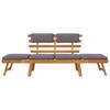 Patio Chairs 2 In 1 Garden Daybed With Cushion 190 Cm Solid Acacia Wood
