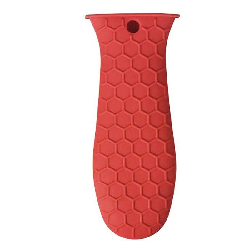 

Силиконовый чехол на горячую ручку - термостойкий и нескользящий чехол для ручек чугунной, металлической и алюминиевой посуды L красный