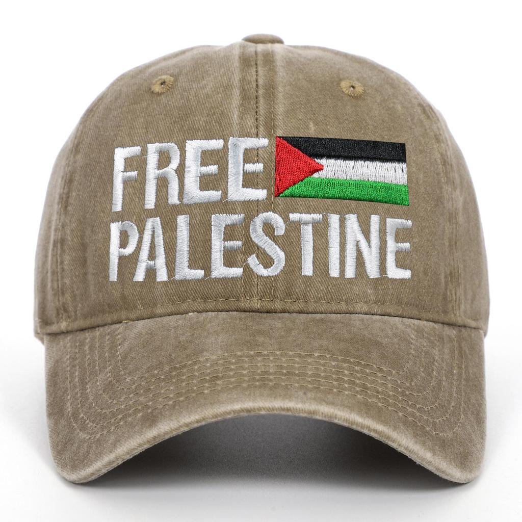 Free Palestine Vintage Embroidered Dad Hat