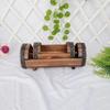 Rustic Wooden Barrel Planter Box Solid Flower Containers Half Barrel Planter  Outdoor Garden