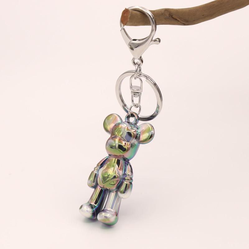 Colorful Cartoon Bear Keychain, Versatile Kids' Gift, Car Key Pendant, Bag Charm Ornament