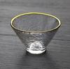 Japanese Crystal Glass Kung Fu Tea Cup with Gold Painting - Small Tasting Bowl