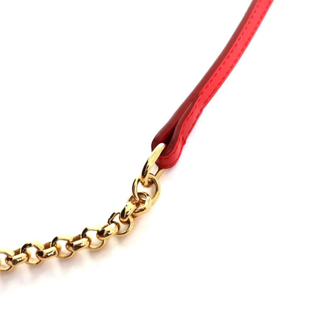 Excellent Chloe Shoulder Bag Chloe C logo suede leather chain Red Cowhide CHC19SS192A37640 Used