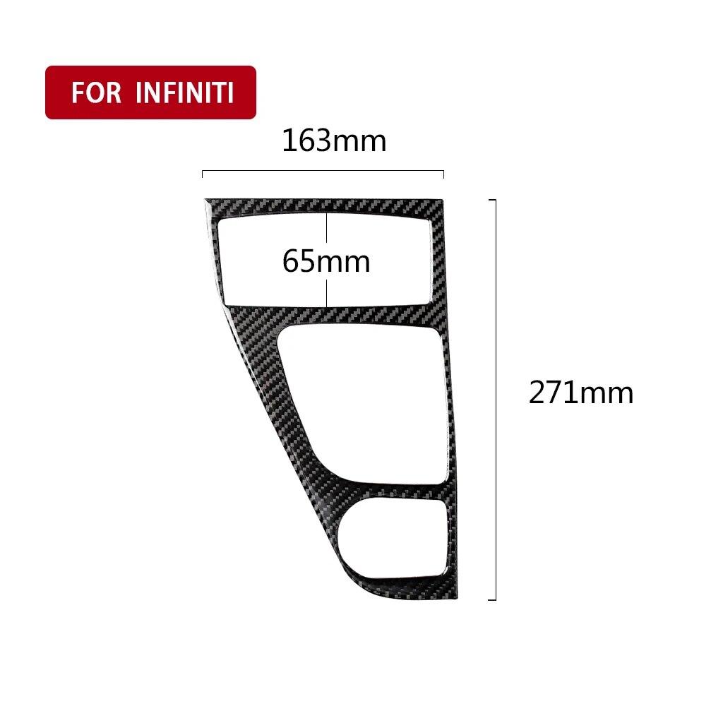 Car Gear Shift Panel Decoration Cover Trim Sticker for Infiniti Q50 2014-2022 Car Interior Accessories Carbon Fiber