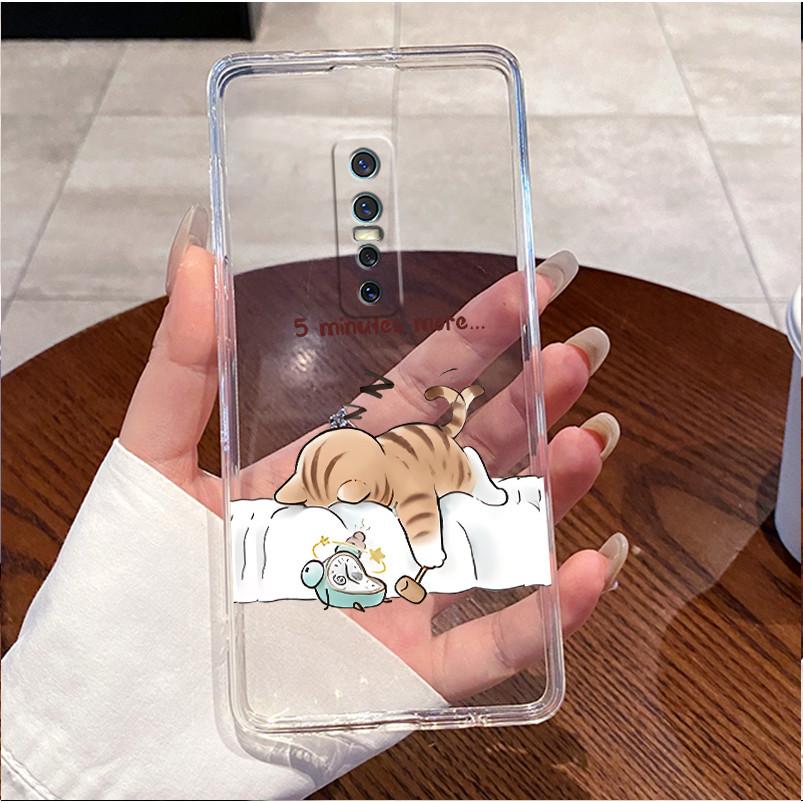 For Vivo V17 Pro Case Clear Luxury Cute Cat Love Heart Rabbit Funny Painted Soft Back Cover For Vivo V17Pro Phone Case 1910 1909
