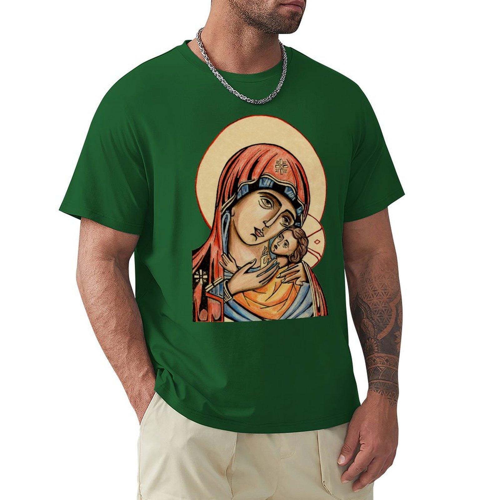 

Mother And Child T-Shirt Kawaii Clothes Anime Graphic Shirts Men 6XL