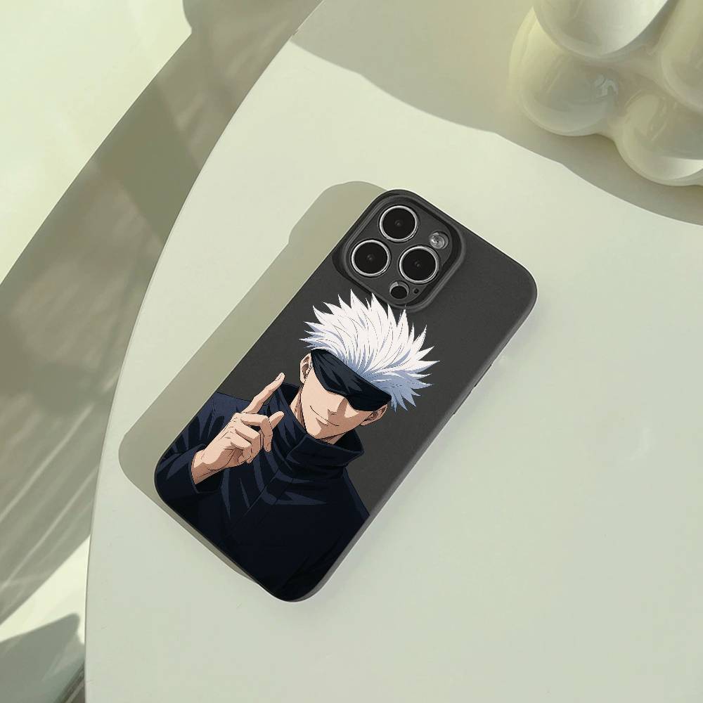J-Jujutsu K-aisen-opular characters Phone Case For iPhone 17,16,15,14,13,12,11 Pro Max,16/15/14Plus,XS Soft Black Cover