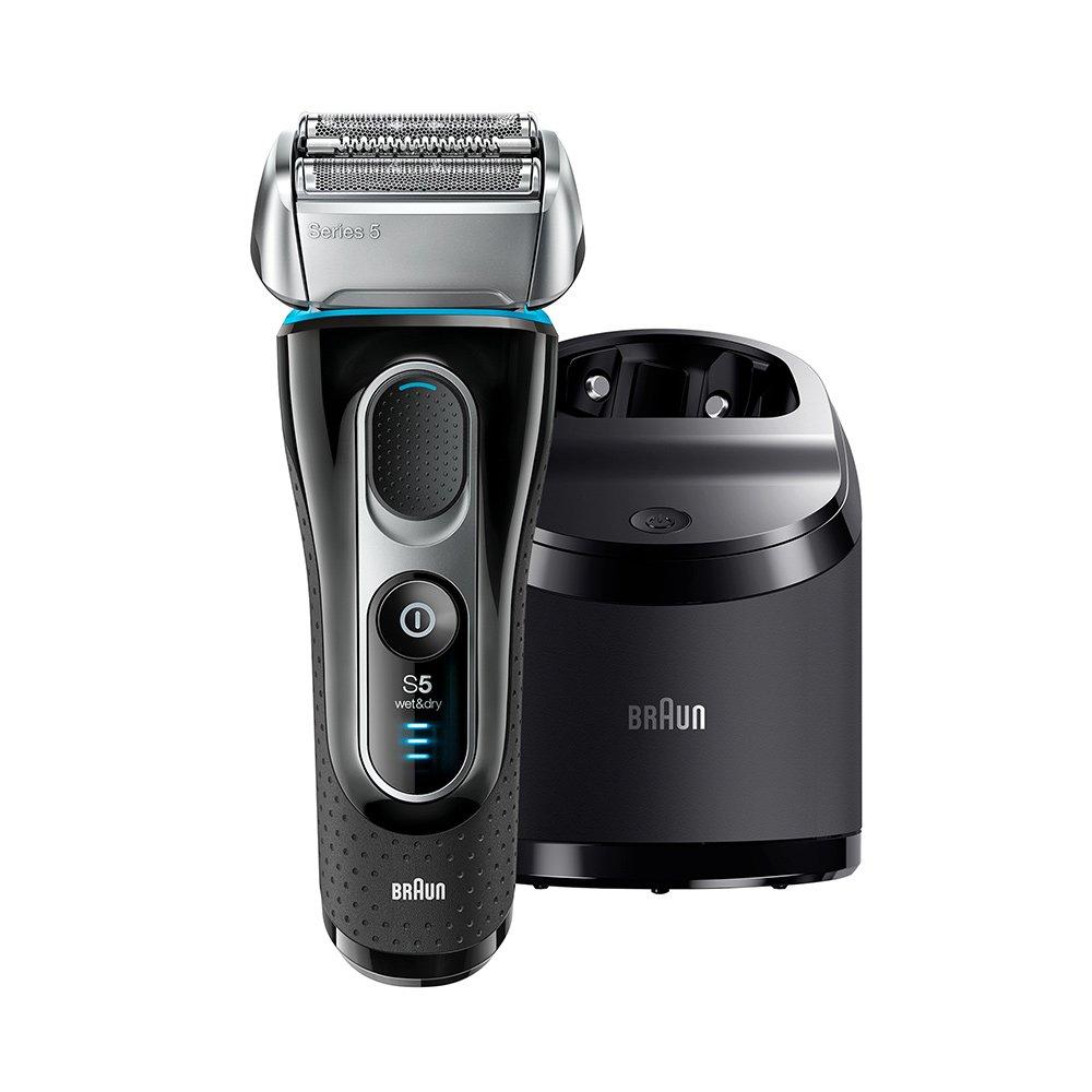 Braun Series 5 Electric with Sterilizing Washable Men's Shaver, 5197cc, 4-Cut System, Cleaner, (Pouch Included)