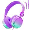 Owliwise Aura Serie Kinderkopfhörer, Over-Ear, Faltbar, Lautstärkebegrenzer (8594dB), Gehörschutz, mit Mikrofon, 3,5-mm-Kabelverbindung,
