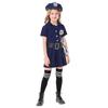 Disfraz de Policía para Niñas 5-6 Años 130 cm Conjunto Azul Marino con Gorra Silbato y Esposas