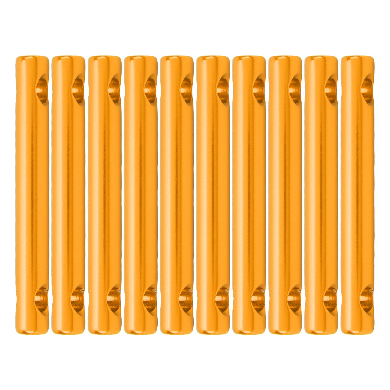 

10 шт. алюминиевый сплав двойной отверстия фиксатор шнура палатки натяжитель пряжка золото