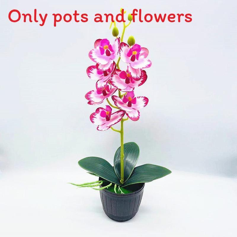 

Artificial Aphrodite Phalaenopsis Rchb Potted Plant For Gift And Decor Interior Deep Pink