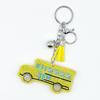 Rhinestone School Bus Keychain Pendant - Stylish Metal Tassel Accessory