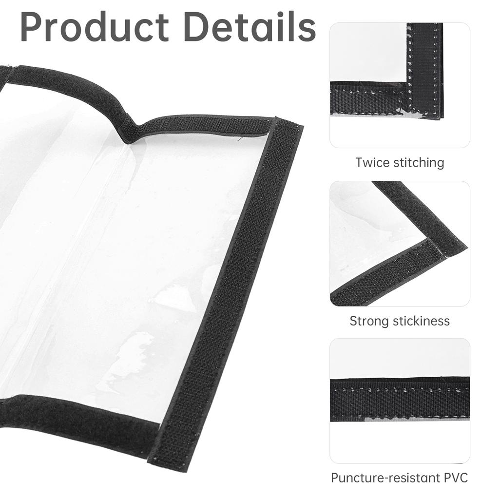 6pcs Clear PVC 200mm 78 Inch Fishing Lure Wraps Kit with 2 Rod Straps Hook Protector