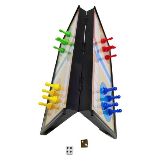 25cm Ludo Board Game Magnetic 5 In 1 Plastic with Folding Chessboard Ludo Chess for Kids Children