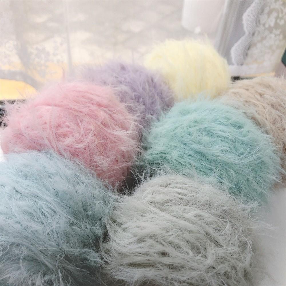 Hand-mixed Mink Fleece Yarn Long Hair Imitation Mink Yarn Soft Fine Wool Yarn For Hand Crochet