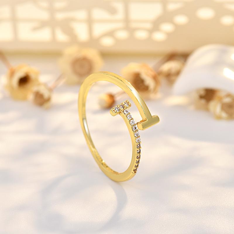 Ins Style Simple Heart Ring Female Light Luxury Index Finger Ring New Sense Tail Ring