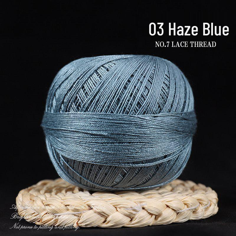 No. 7 Soft Silk Lace Yarn - Hand-Knitted, Strong Twist for Summer and Short Sleeves