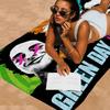 Green Day Music Rock Band Bath Towel Microfiber Soft Water Absorbing Breathable For Girl Kids Decorative Cartoon Beach Towel