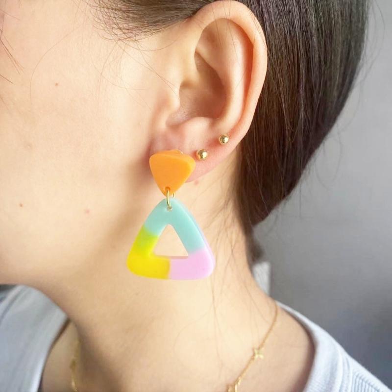 4 Styles Combined Geometry Earrings Silicone Molds Suitable for Epoxy Resin  Crafts Ornament Pendant Keychain Making