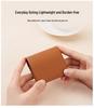 Women's Mini Coin Purse: Japanese Style Genuine Cowhide Leather with Lychee Pattern.