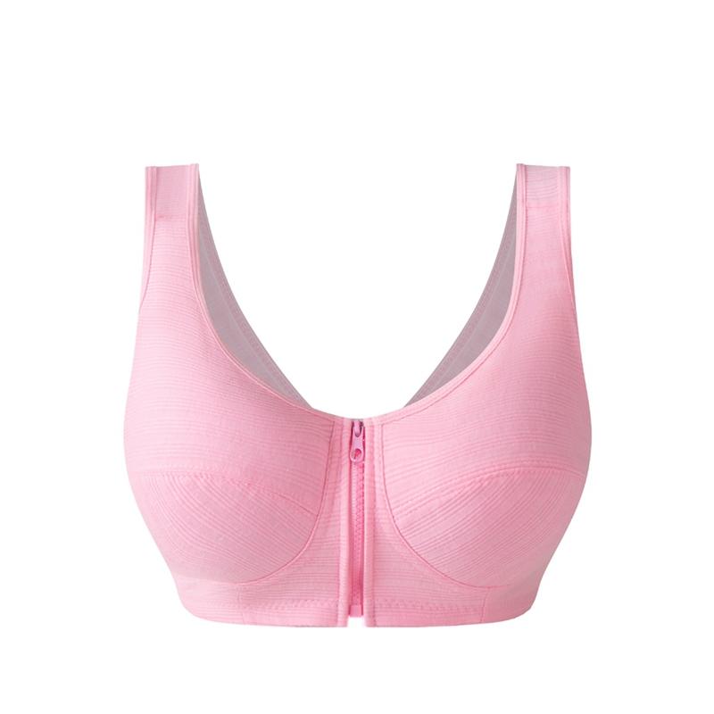 Women's Front Zipper Plus Size Bra Vest Style Bra