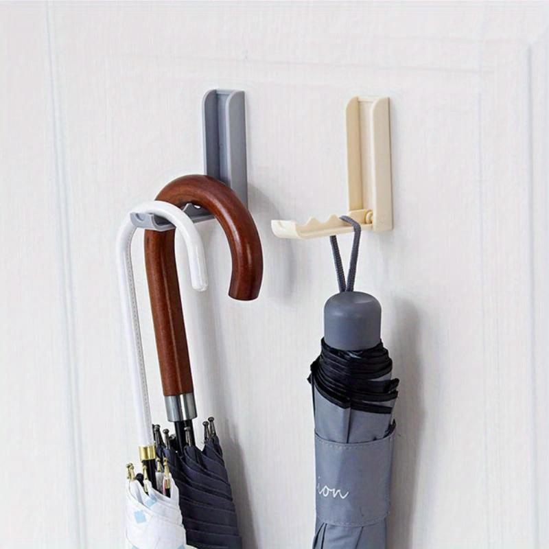 Foldable Wall Mounted Hanging Rack Bathroom Adhesive Holders Space Saving Door Hooks Hangers Punchless Drying Racks Accessories