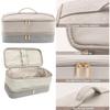 Travel Carrying Case, Double Layer Storage Case for Dyson Airwrap Hair Dryer Attachments, Waterproof PU Leather Accessories Tools Storage Bag