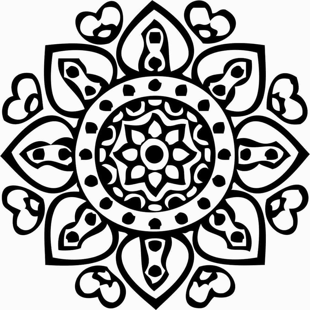 Printtoo Christmas Secret Santa Gift Round Wooden Rubber Stamp Floral Mandala Stamps-2
