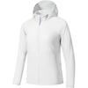 Comfortable Casual Simple Solid Color Thin Hooded Zipper Jacket Women Jackets Paper-White 162520611-1