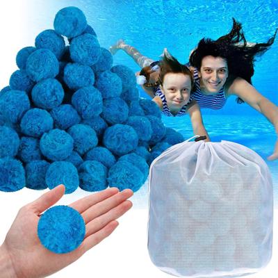 Pool-Filterbälle ersetzen Poolfilter-Sandplüsch-Filterbälle, wiederverwendbare Fasermedienbälle für Sandfilterpumpen, Schwimmbäder und Aquarien