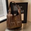 Autumn Winter Vintage Large Capacity Shoulder Bag Women Leisure Pu Leather Crossbody Bag Simple Versatile Female Handbag