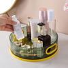 652F Turntable Crystal Rotating Spice Rack Cabinet Pantry Table Tray with Handle Serving Clear Plate Easy to Spin
