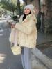 Down jacket women's short models New year's models Winter thickened loose hooded small white duck down sweet coat